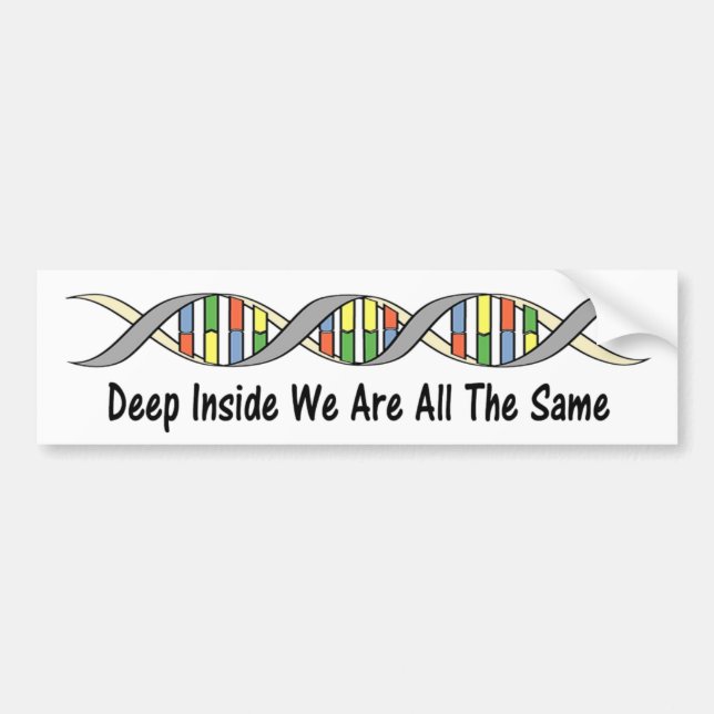 Deep Inside We Are All The Same Bumper Sticker (Front)