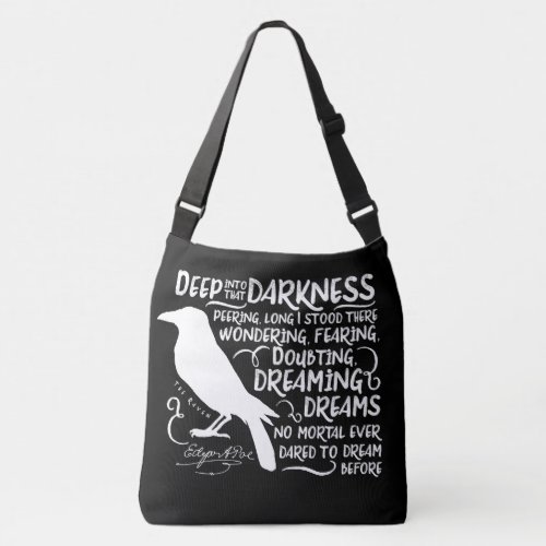 Deep Into the Darkness  I Raven Poe _ Poe Crossbody Bag