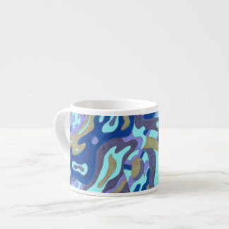 "Deep is the Ocean" Original Abstract Espresso Cup