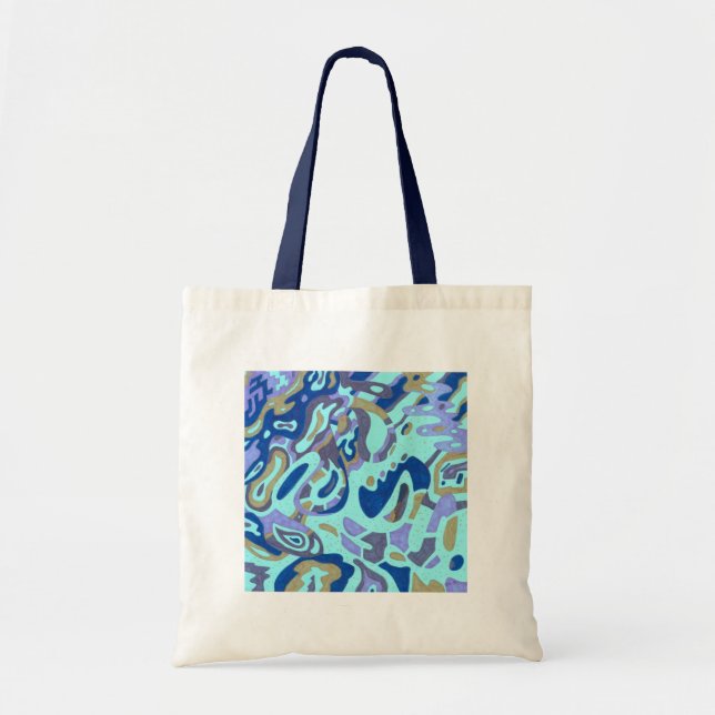 "Deep is the Ocean" Original Abstract Tote Bag (Front)