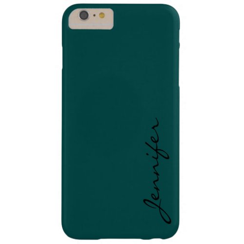 Deep jungle green color background barely there iPhone 6 plus case