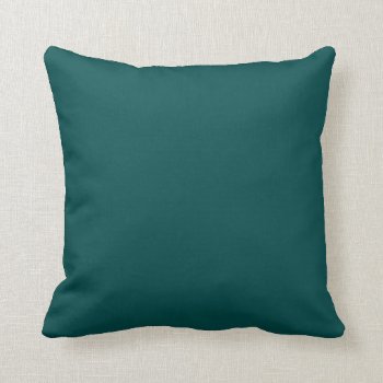 Deep Jungle Green Solid Color Background Throw Pillow by NhanNgo at Zazzle