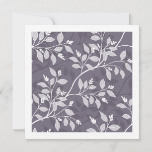Deep Lavender Wandering Leaves Botanical Note Card