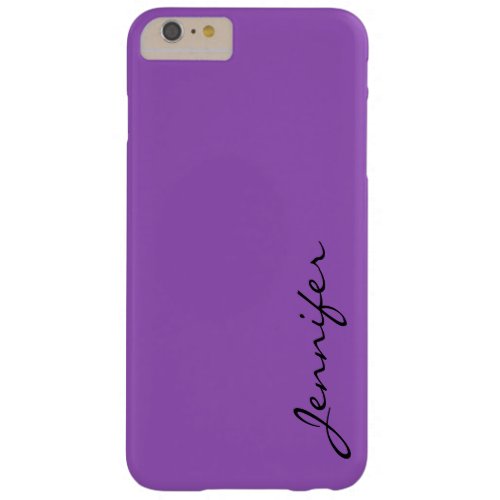 Deep lilac color background barely there iPhone 6 plus case