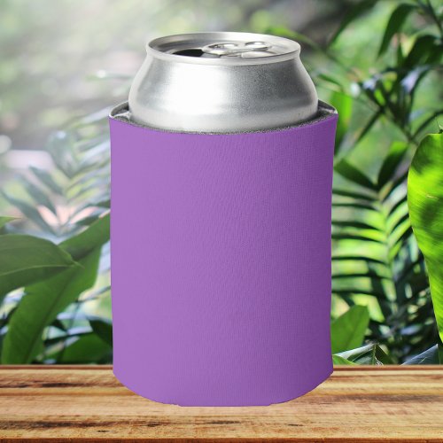 Deep Lilac Solid Color Can Cooler