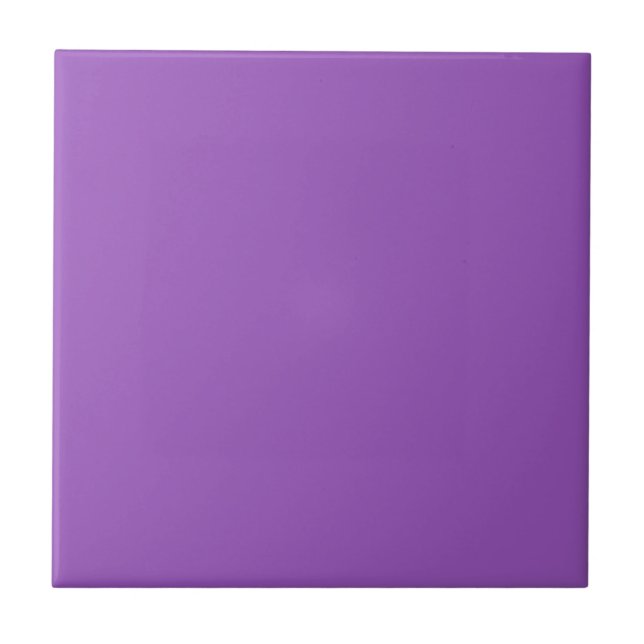 Deep Lilac Solid Color Ceramic Tile (Front)