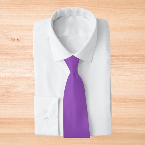Deep Lilac Solid Color Neck Tie