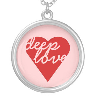 deep love silver plated necklace
