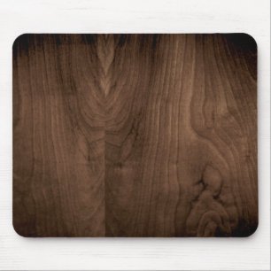 Deep Mahogany Wood Grain Mouse Pad
