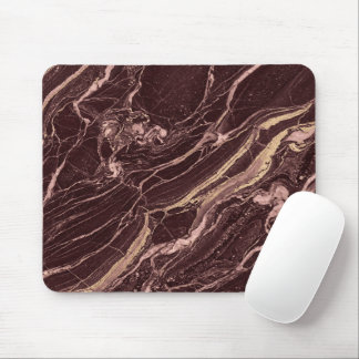 Deep Marble Red Contemporary Aesthetic Look Mouse Pad