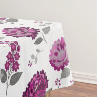 Deep Mauve flowers modern decorative bathroom  Tablecloth