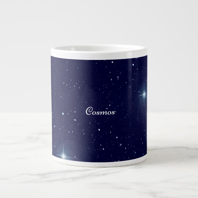 ​Deep Midnight Blue Cosmic Starry Sky Cosmos Mug (Front)