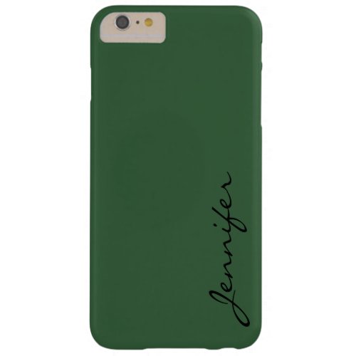 Deep moss green color background barely there iPhone 6 plus case