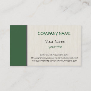 Deep moss green professional elegant modern business card
