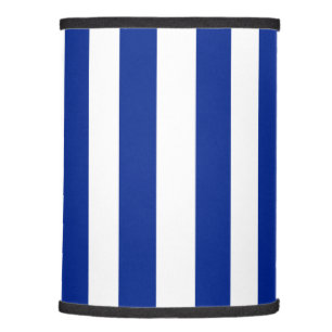 Deep Nautical Blue and White Striped Lamp Shade