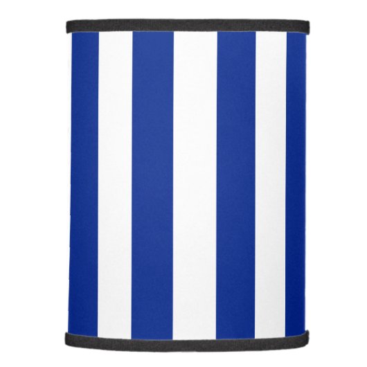 Deep Nautical Blue and White Striped Lamp Shade (Right)