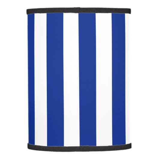 Deep Nautical Blue and White Striped Lamp Shade (Back)
