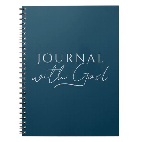 Deep Navy Blue Journal With God