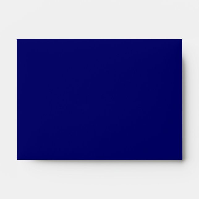 Deep Navy Blue Plain Linen A6 Envelope (Front)