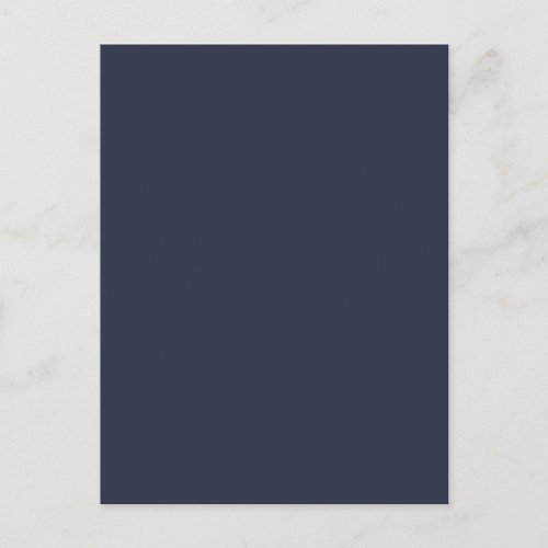 Deep Navy Dark Blue Solid Trend Color Background Postcard