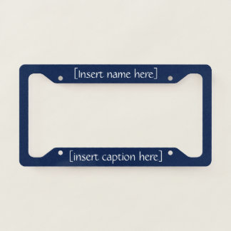 Deep Navy License Plate Frame