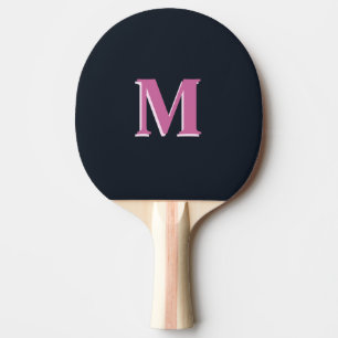 Deep navy pink  ping pong paddle