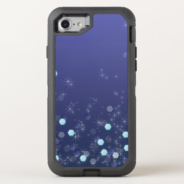 Deep Ocean Blue Starry Otterbox iPhone Case (Back)