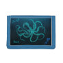 Deep Ocean Blue with Octopus & 2 Schools of Fish  Trifold Wallet