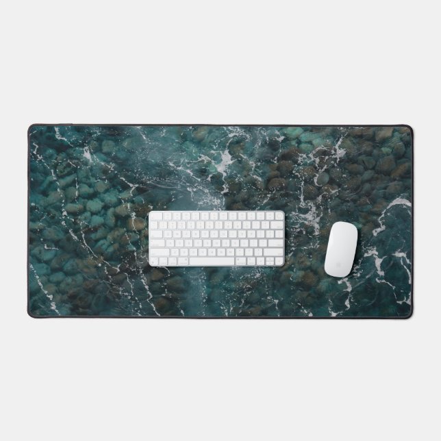 Deep Ocean Rock Texture Desk Mat (Keyboard & Mouse)