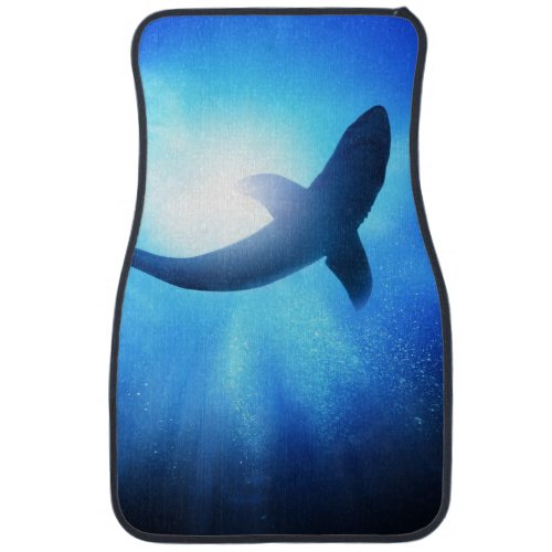 Deep Ocean Shark Silhouette Car Floor Mat