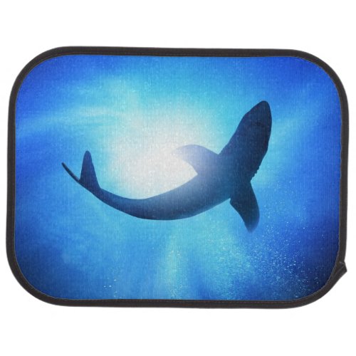 Deep Ocean Shark Silhouette Car Mat