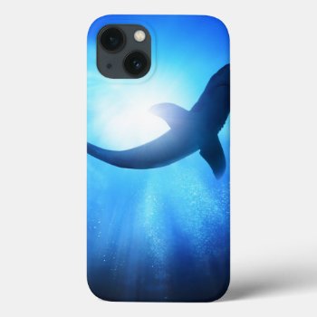 Deep Ocean Shark Silhouette Iphone 13 Case by wildlifecollection at Zazzle