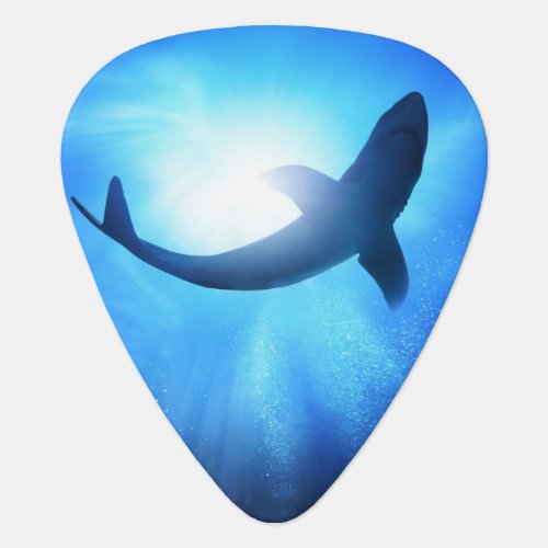 Deep Ocean Shark Silhouette Guitar Pick