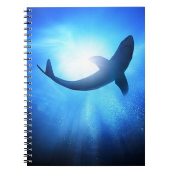Deep Ocean Shark Silhouette Notebook by wildlifecollection at Zazzle