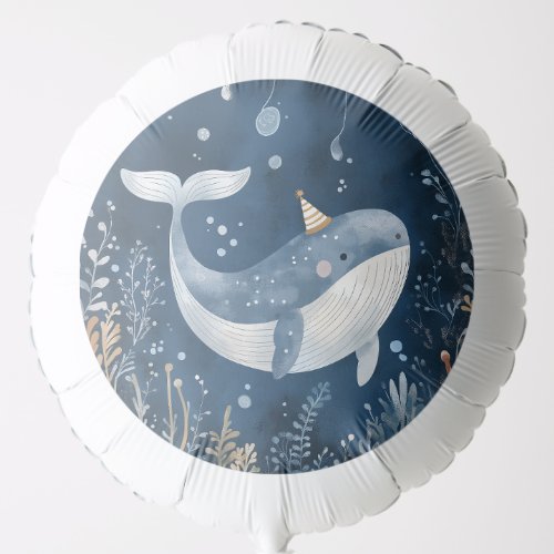 Deep Ocean Whale Birthday Party Balloon