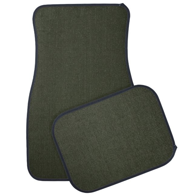 Deep Olive Green  Car Floor Mat (Set)