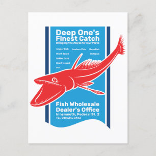 Deep One’s Finest Catch Innsmouth Fish Wholesaler Postcard