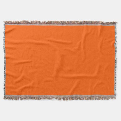 Deep Orange Throw Blanket