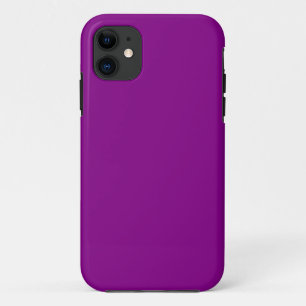 Deep Orchid Plum Purple Solid Color Background iPhone 11 Case