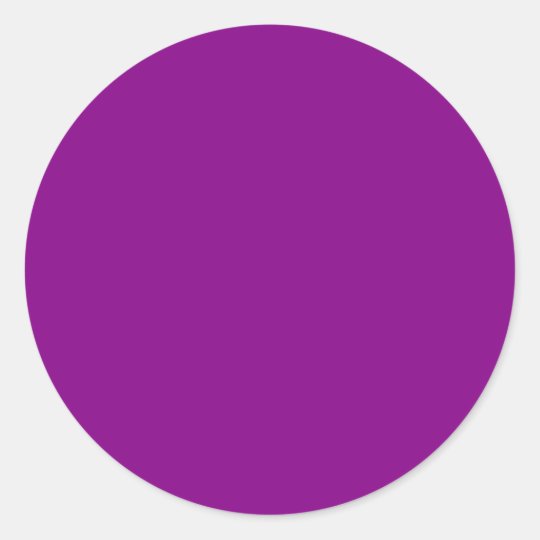 Deep Orchid Plum Purple Solid Color Background Clic Round Sticker Deep Orchid Plum Purple Solid Color Background Clic Round Sticker