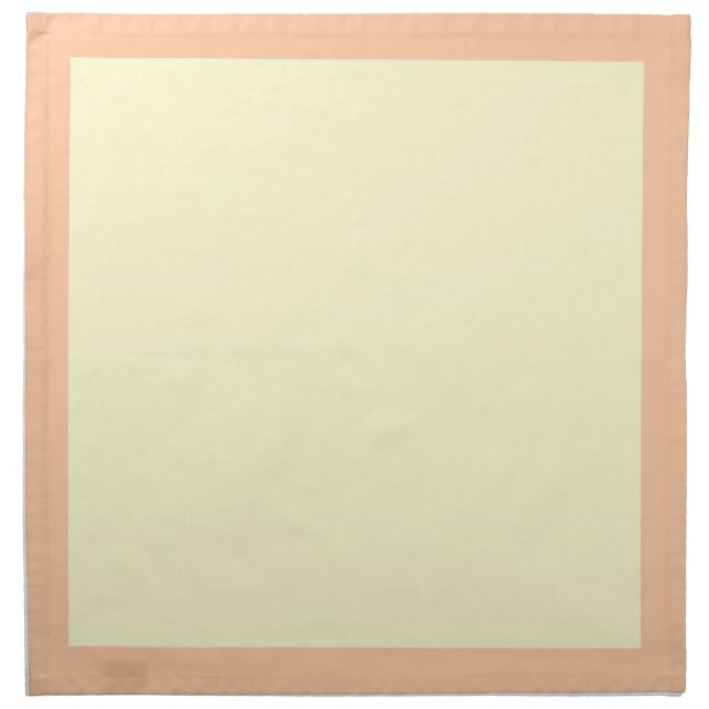 Deep Peach and Cream Napkins (Front)