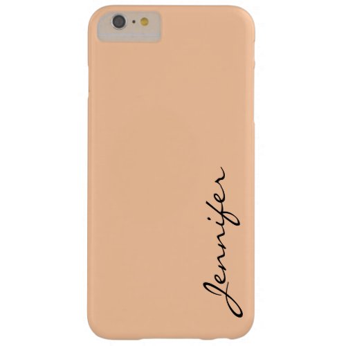 Deep peach color background barely there iPhone 6 plus case