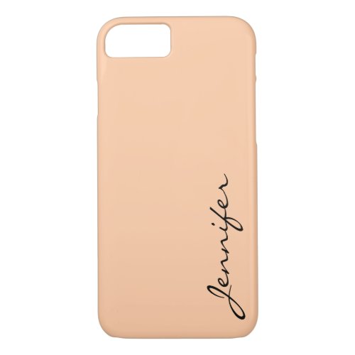 Deep peach color background iPhone 87 case