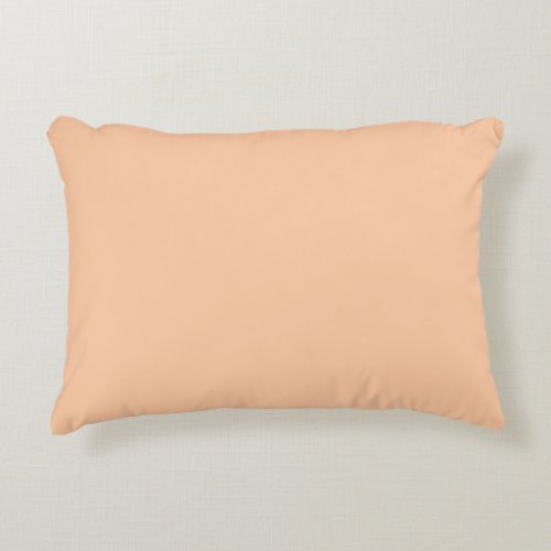 Deep Peach Solid Color Accent Pillow