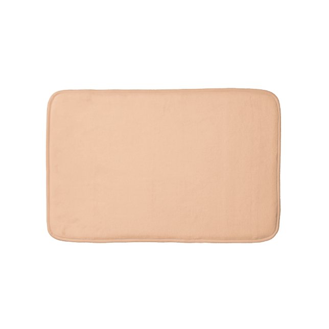 Deep Peach Solid Color Bath Mat (Front)