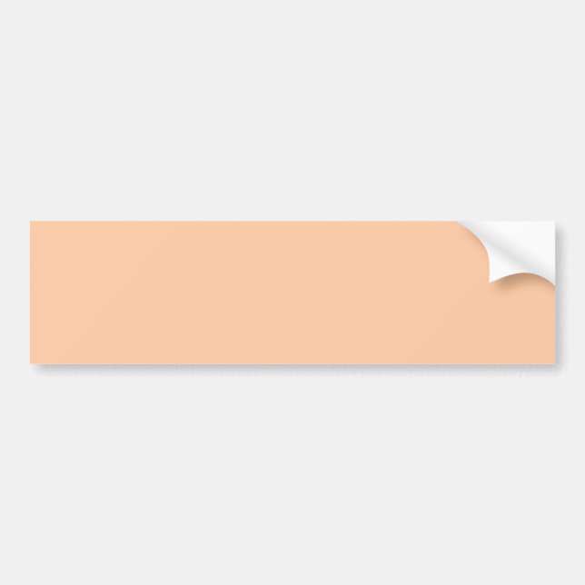 Deep Peach Solid Color Bumper Sticker (Front)