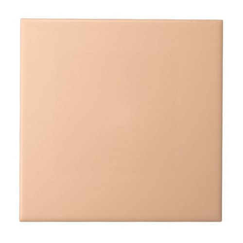 Deep Peach Solid Color Ceramic Tile