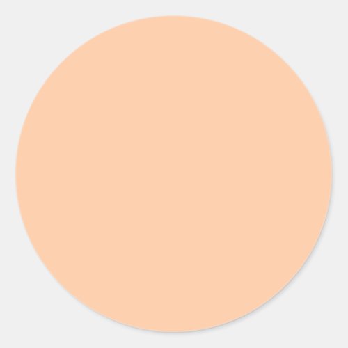 Deep Peach Solid Color Classic Round Sticker