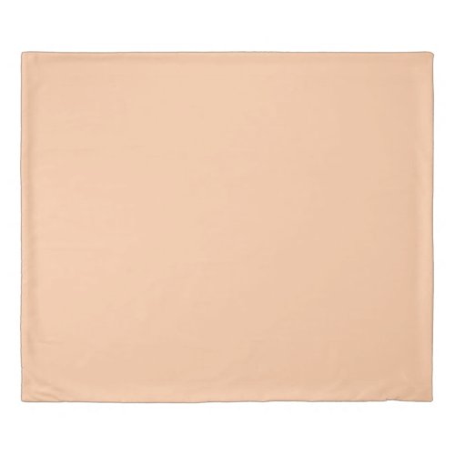 Deep Peach Solid Color Duvet Cover