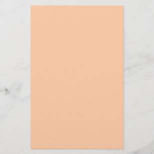 Deep Peach Solid Color Stationery